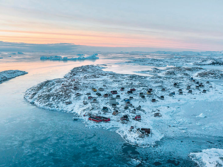 Estratégicamente ubicada en una península de la zona costera al este de Groenlandia, se encuentra el pueblo de Isertoq. © G.K. Hovelsrud