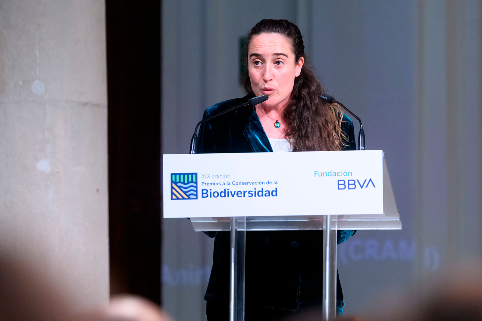 Elsa Jiménez, directora de la Fundación CRAM, en los XIX Premios Fundación BBVA a la Conservación de la Biodiversidad