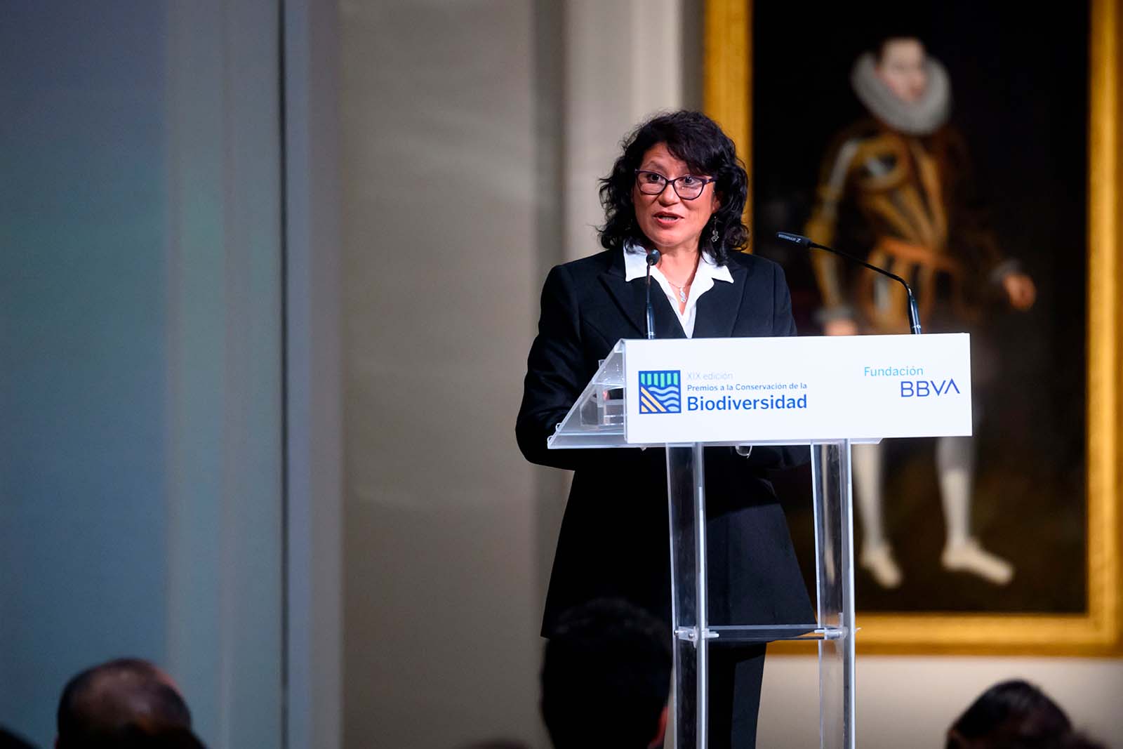 Nena Baltazar, presidenta y fundadora de CIWY, en los XIX Premios Fundación BBVA a la Conservación de la Biodiversidad